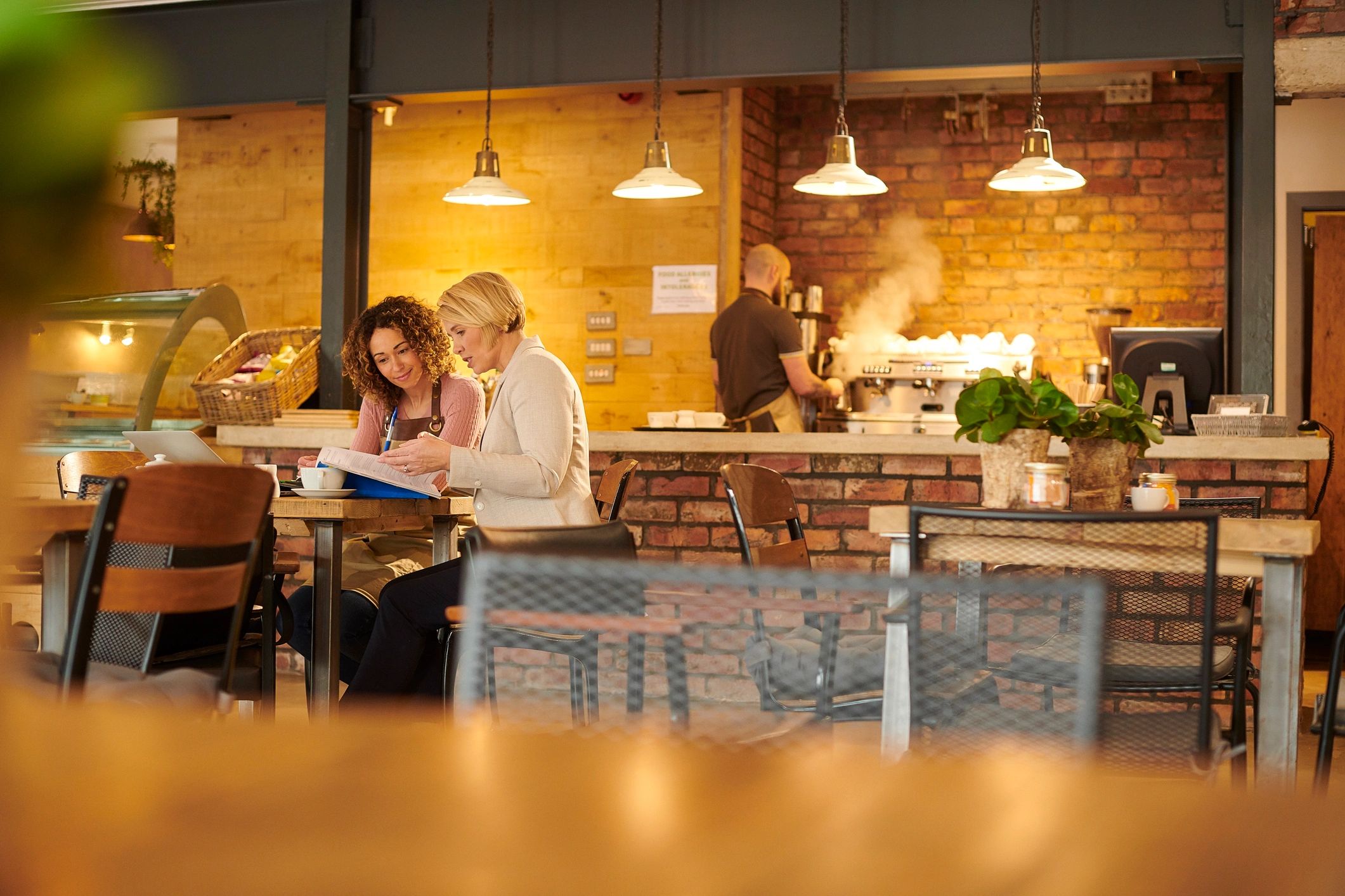 business advisor with new business owner