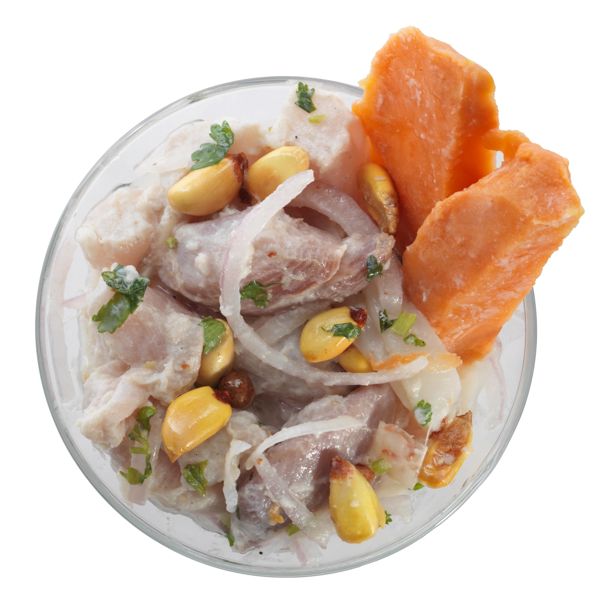 Fresh fish ceviche with citrus marinade