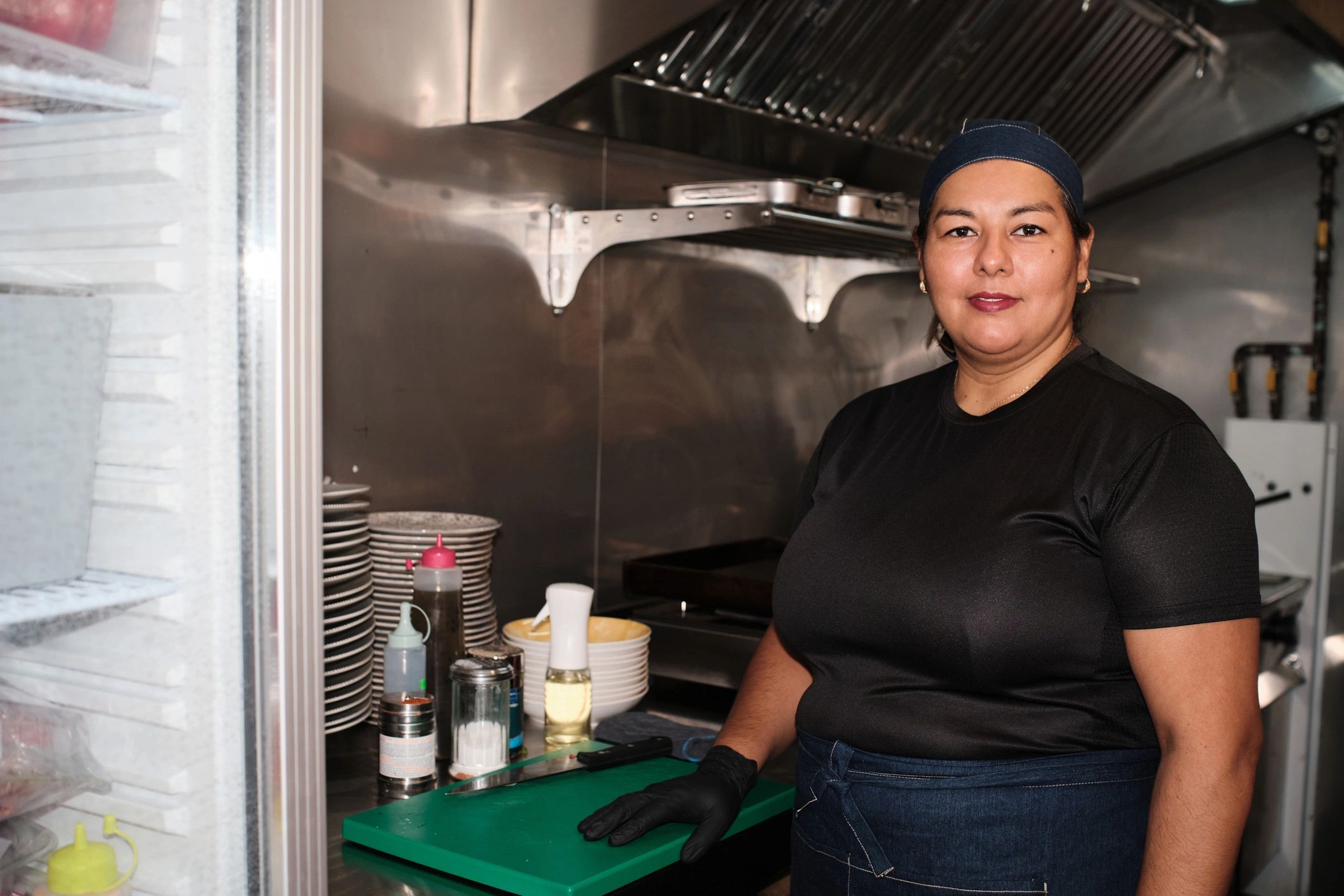Chef preparing food in a professional kitchen